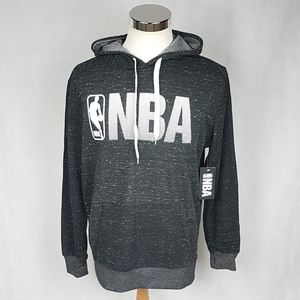 Official NBA Black Logo Large Warm Up Hoodie NWT